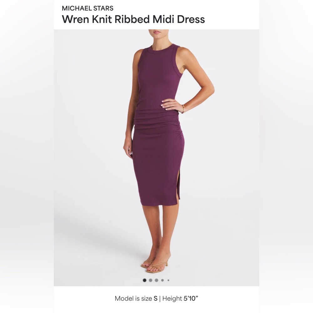 MICHAEL STARS
Wren Knit Ribbed Midi Dress - Picture 4 of 8